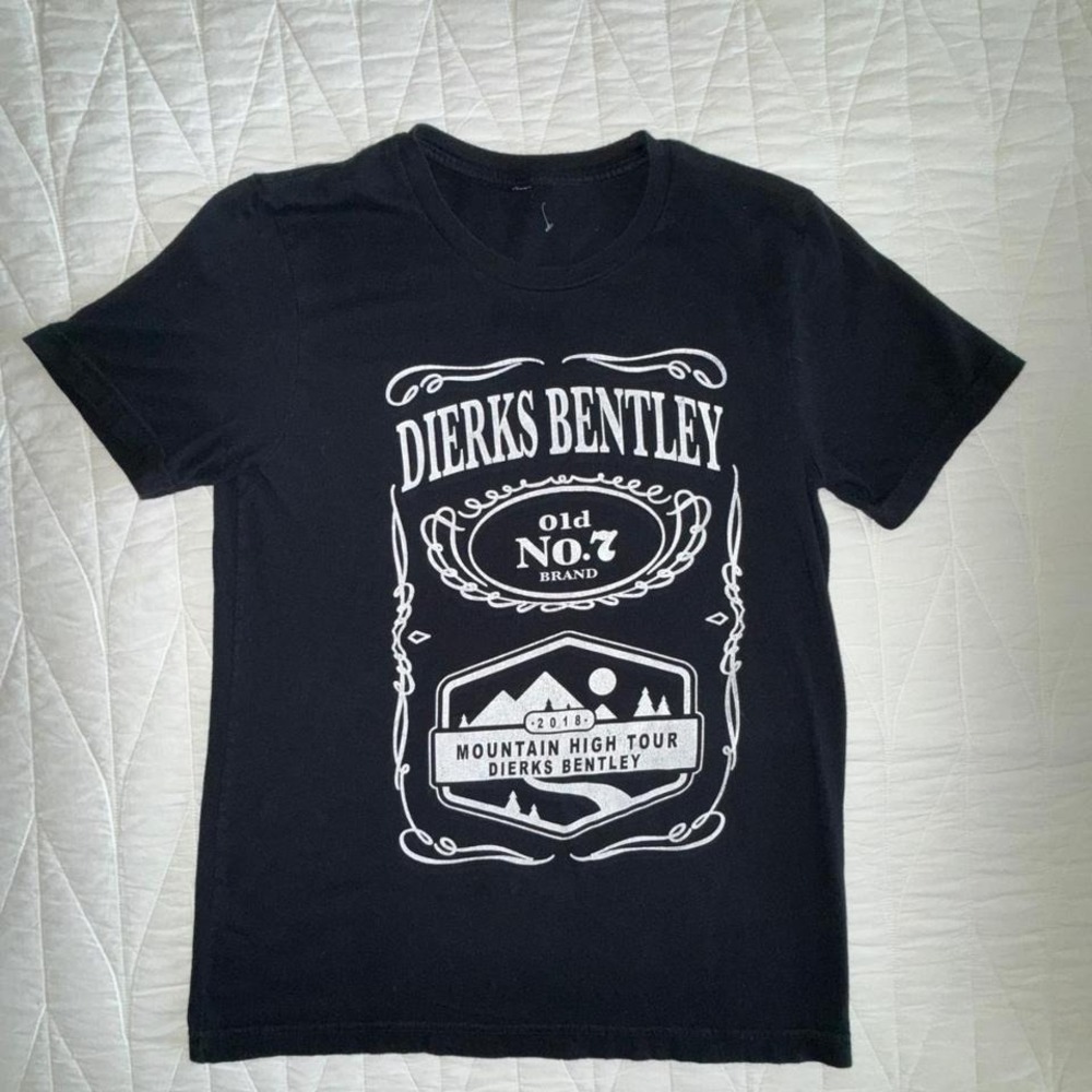 Dierks Bentley T-Shirt Mens Small Black Excellent 2018 Mountain High Tour Concer